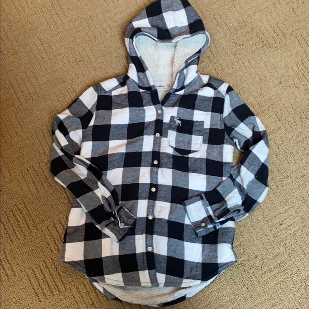 Abercrombie kids Buffalo Check Sherpa Flannel
